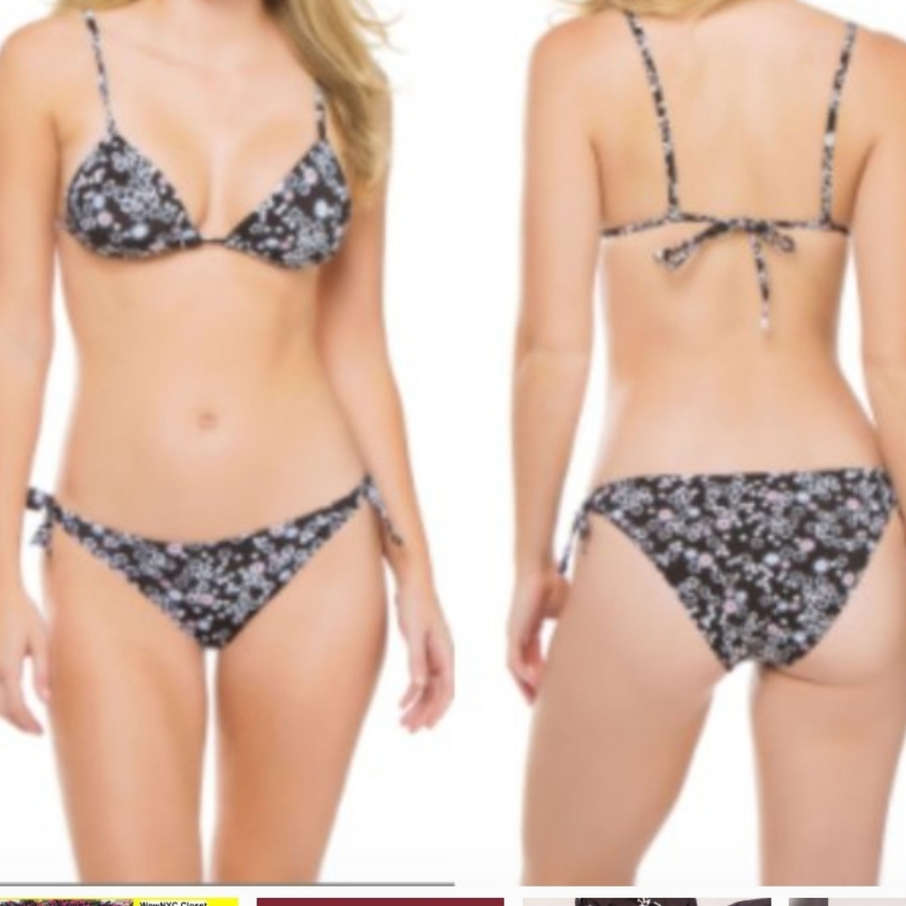 NWT Kisuii black women's Swimsuit set size medium - Picture 3 of 13